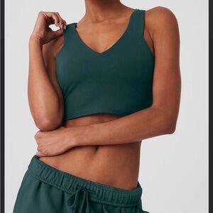 Airbrush Real Bra Tank - Midnight Green